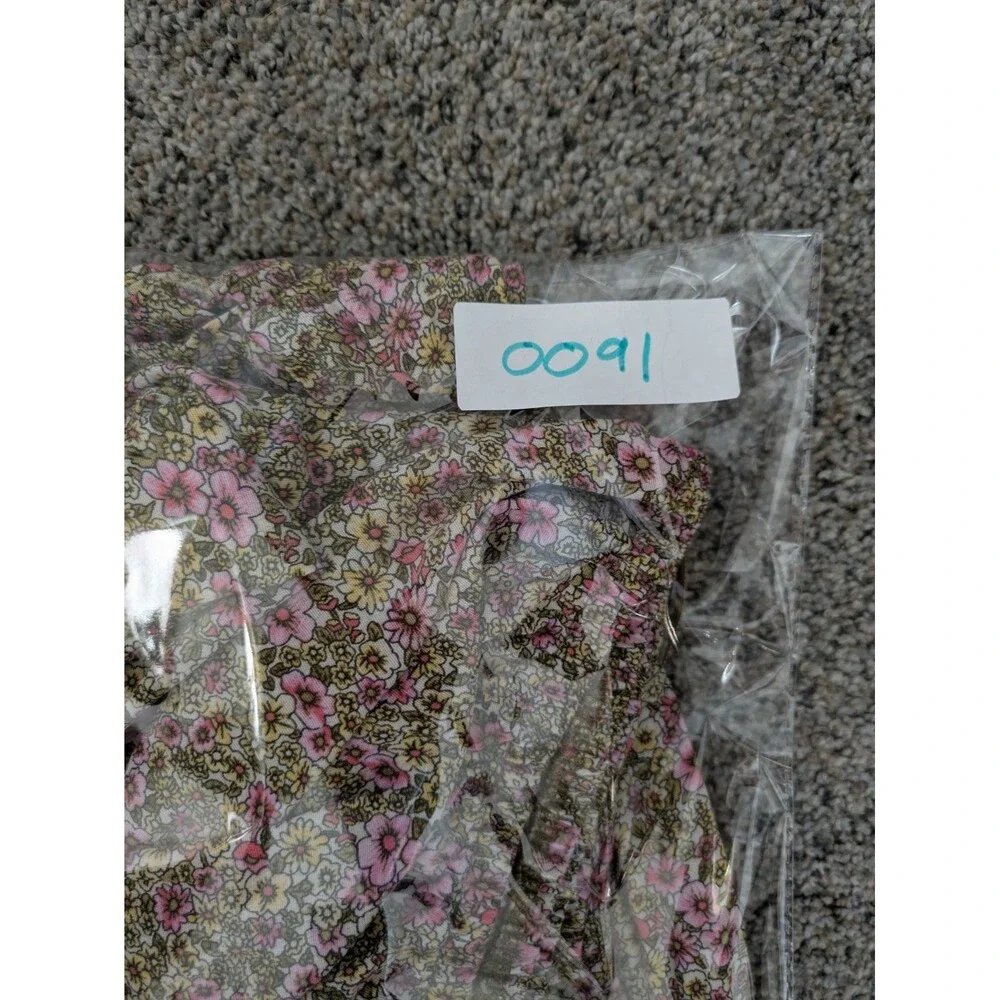 Pink Floral Smocked Long Sleeve SZ M Coquette Fairy Romantic Cottagecore Top EUC - Picture 12 of 13